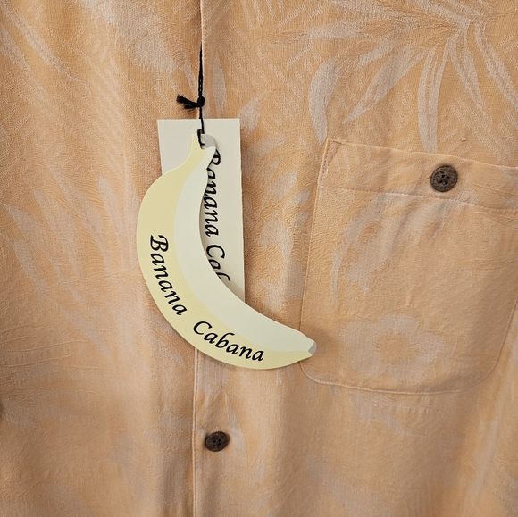 NWT - Silk Banana Cabana Orange Camp Shirt - Size L - Picture 7 of 10